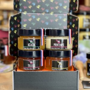 Coffret de miel "la Ruche" 4 pots de 125g