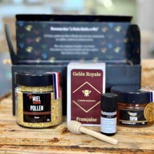 box vitalité de rentrée – miel de thym médaillé d’or, gelée royale, pollen & huile essentielle de thym sauvage